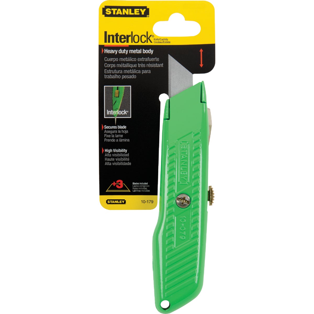 Stanley High-Visibility Retractable Straight Utility Knife