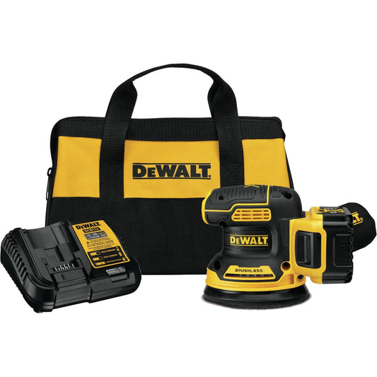 DeWalt 20 Volt MAX XR Lithium-Ion 5.0 Ah Brushless Random Orbit Cordless Finish Sander Kit