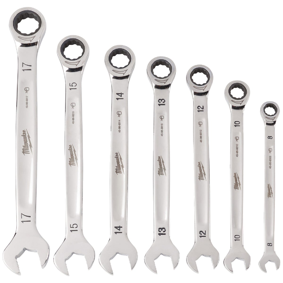 Milwaukee Metric 12-Point Ratcheting Combination Wrench Set (7-Piece)