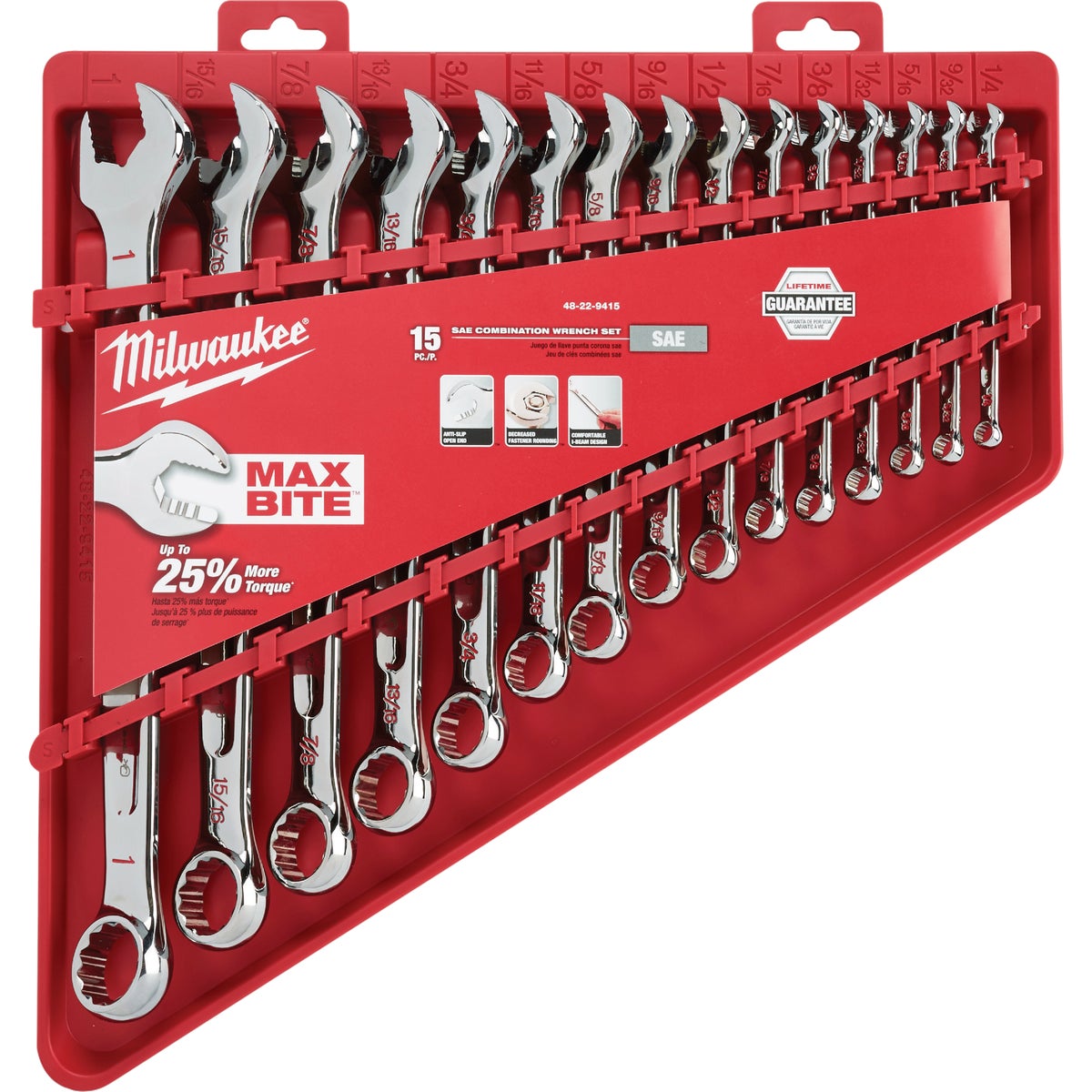 Milwaukee Standard 12-Point Combination Wrench Set (15-Piece)