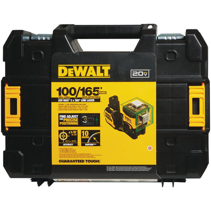 DeWalt 12V/20V MAX Self-Leveling Cross Line 3 x 360 Laser Level (Tool-Only)