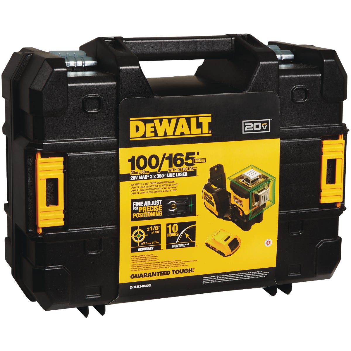 DeWalt 12V/20V MAX Self-Leveling Cross Line 3 x 360 Laser Level (Tool-Only)