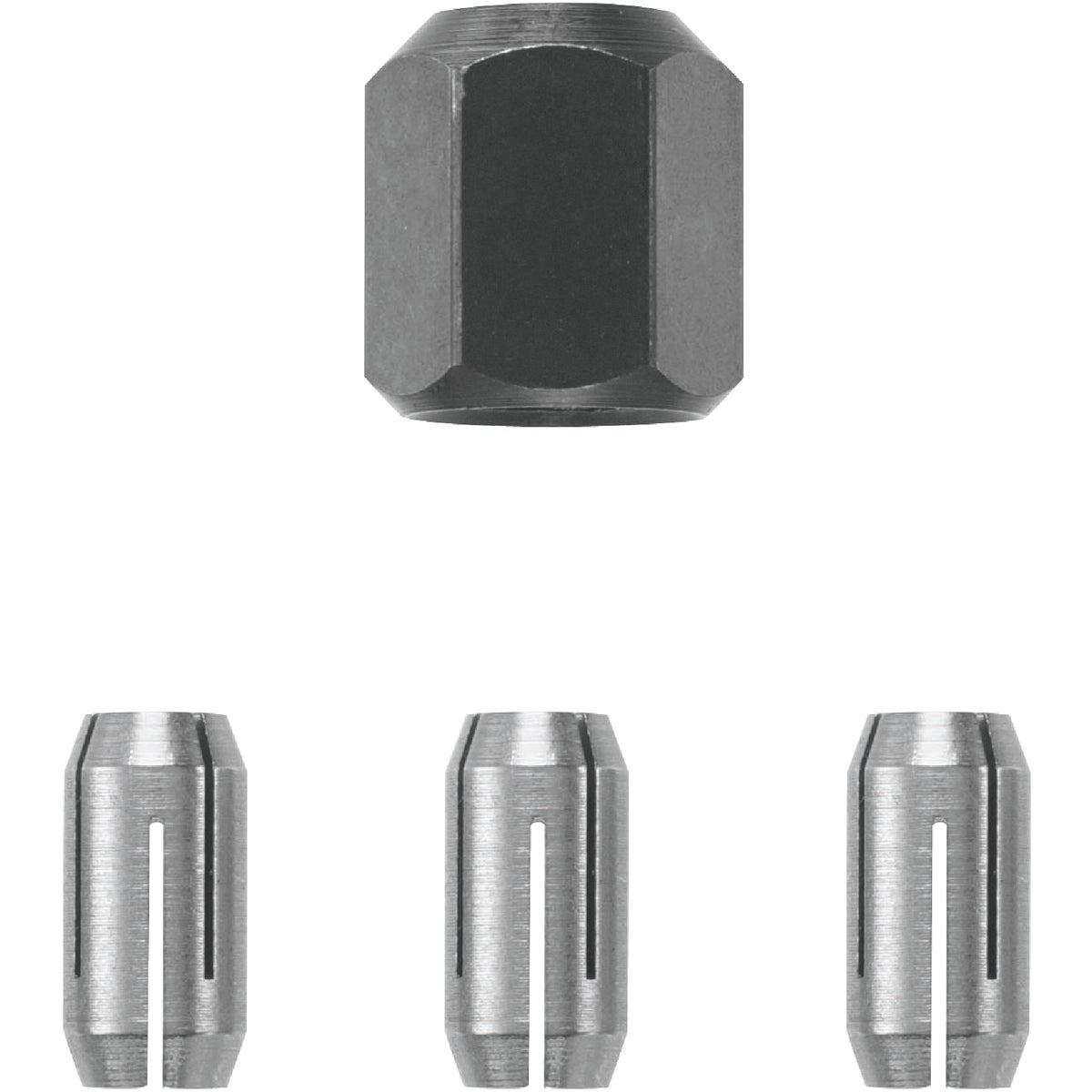 RotoZip 1/8 In., 5/32 In., 1/4 In. Collet Nut Kit (4-Pieces)