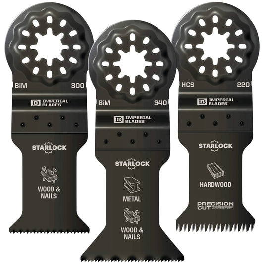 Imperial Blades Standard All-Purpose Oscillating Blade Assortment (3-Pack)