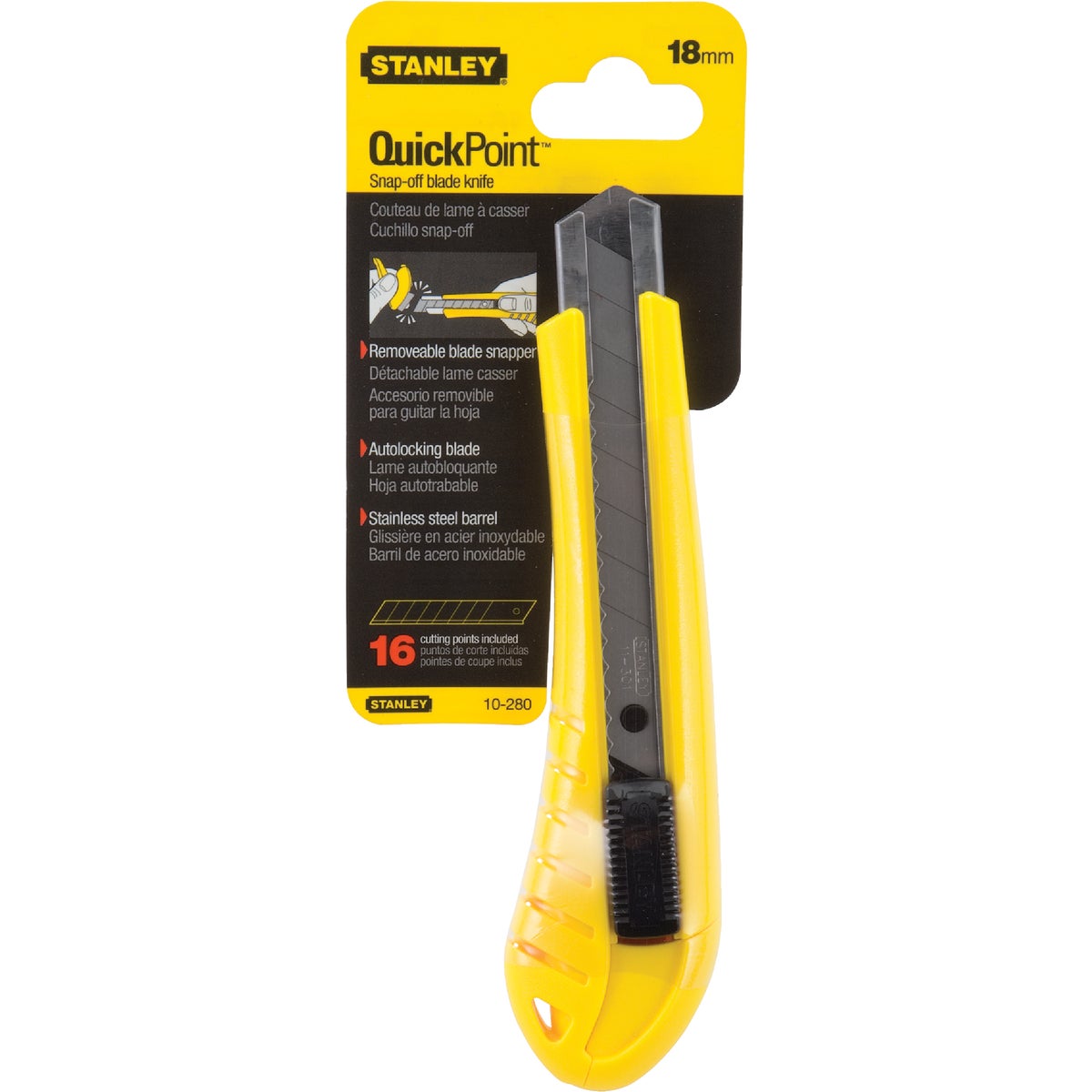 Stanley QuickPoint 18mm 13-Point Snap-Off Knife