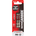 Milwaukee Shockwave Matrix Carbide 2-1/4 In. Phillips #1 Power Impact Screwdriver Bit (2-Pack)