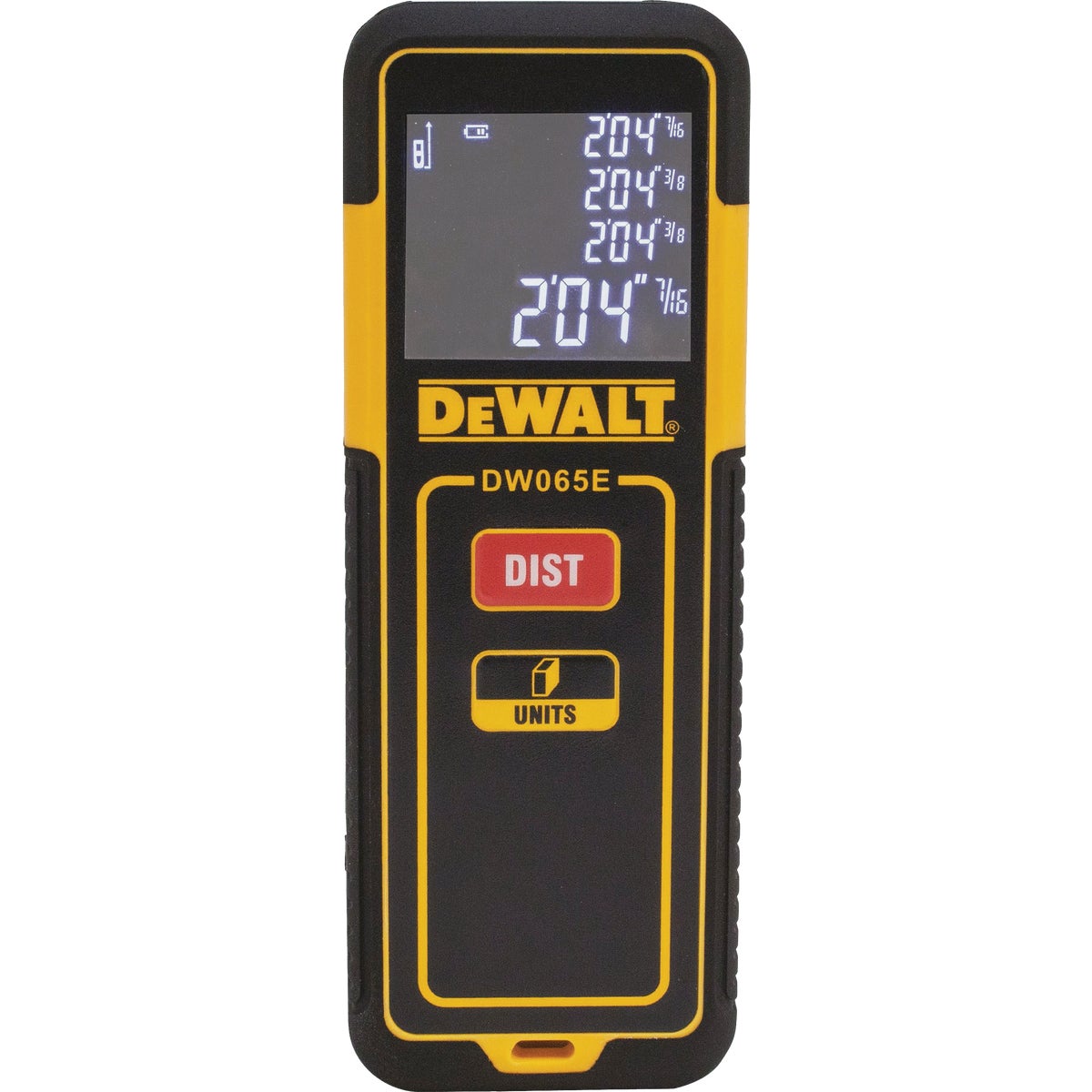 DeWalt 65 Ft. Black Backlit Screen Laser Distance Measurer