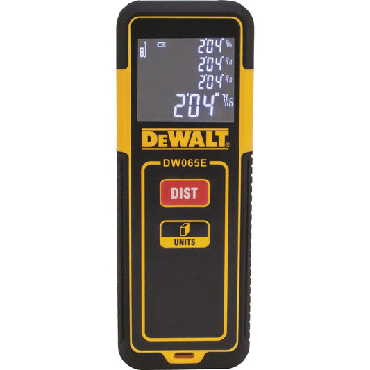 DeWalt 65 Ft. Black Backlit Screen Laser Distance Measurer