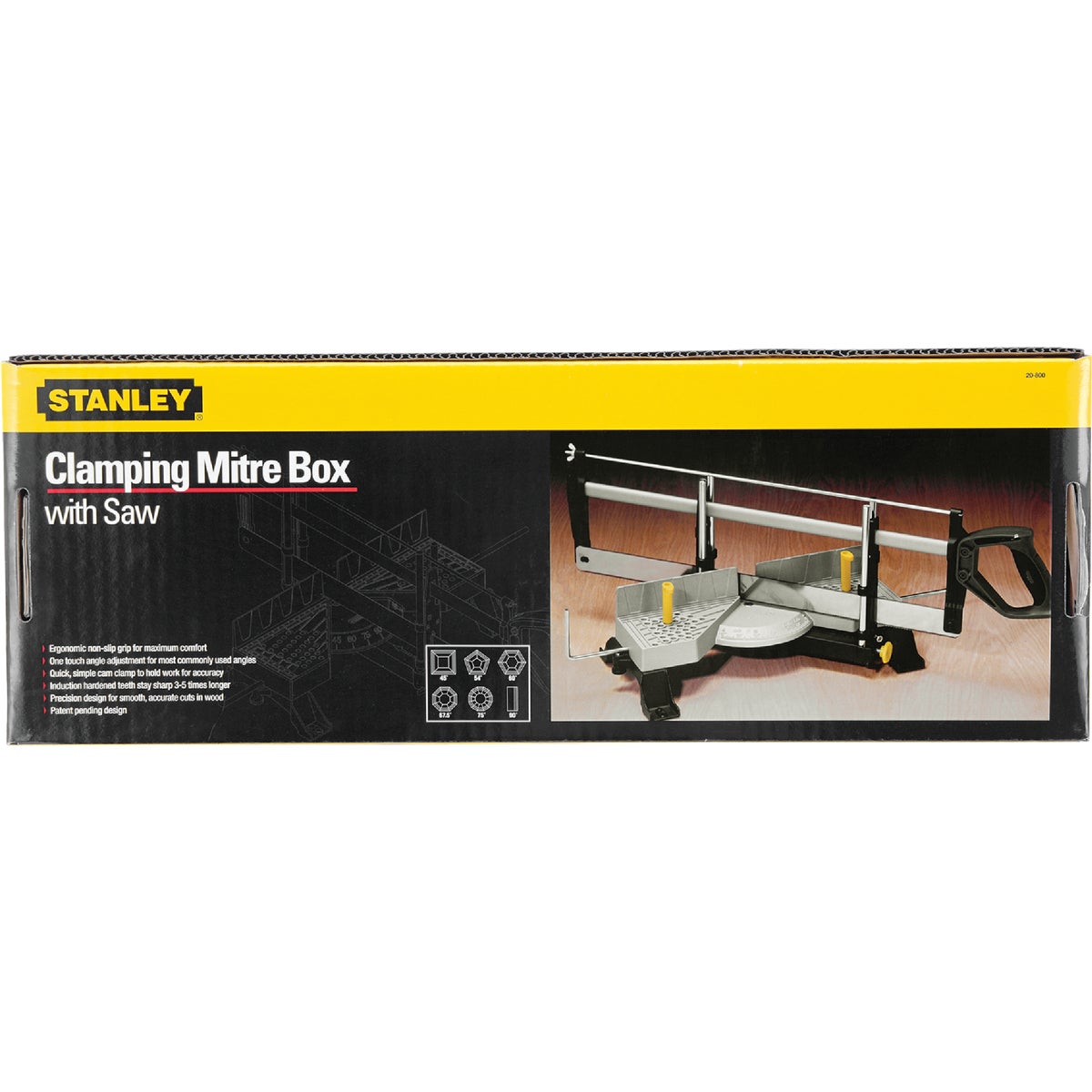 Stanley Aluminum Adjustable Angle Clamping Miter Box & 22 In. Saw