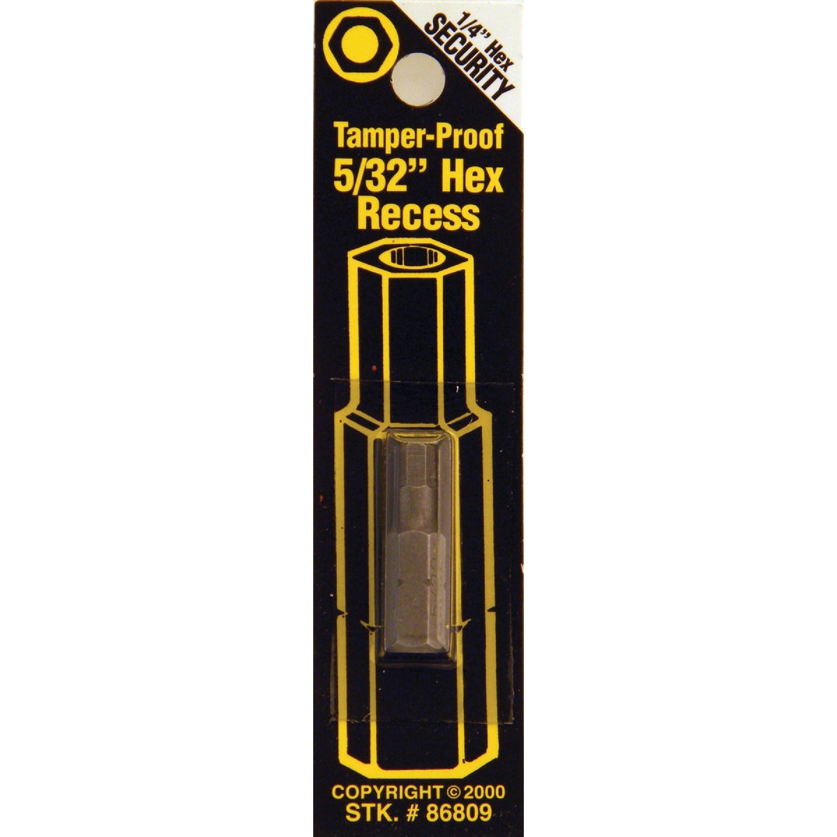 Best Way Tools 5/32 In. Hex Security 1 In. 1/4 In. Hex Screwdriver Bit