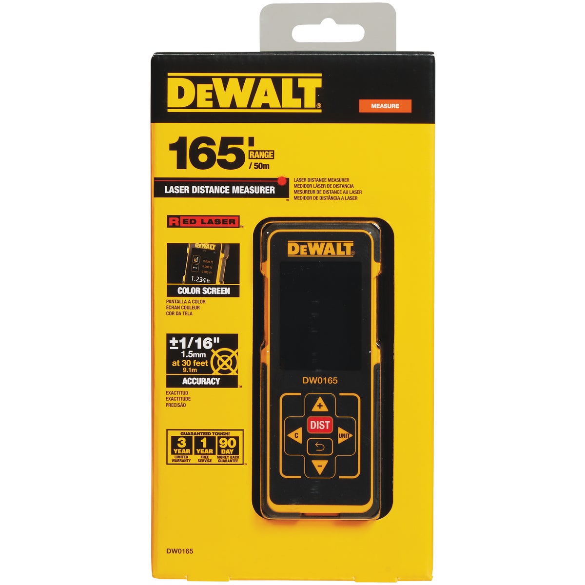 DeWalt 165 Ft. Color Screen Laser Distance Measurer