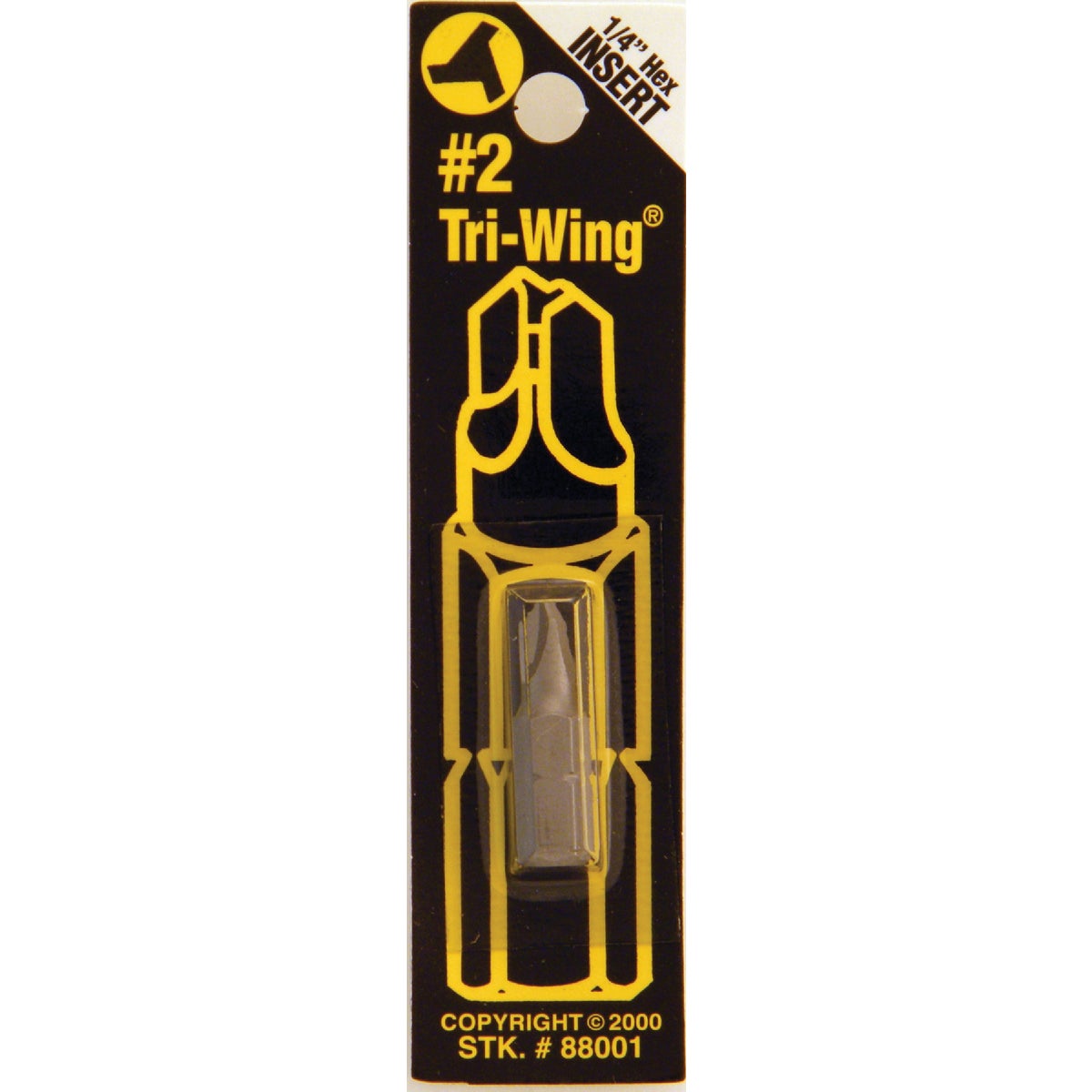 Best Way Tools #2 Tri Wing Security 1 In. 1/4 In. Hex Screwdriver Bit