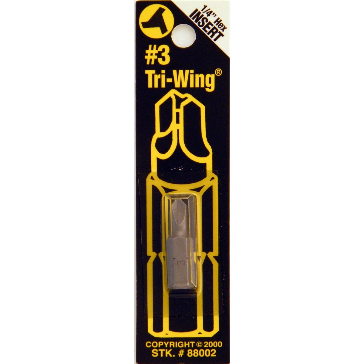 Best Way Tools #3 Tri Wing Security 1 In. 1/4 In. Hex Screwdriver Bit