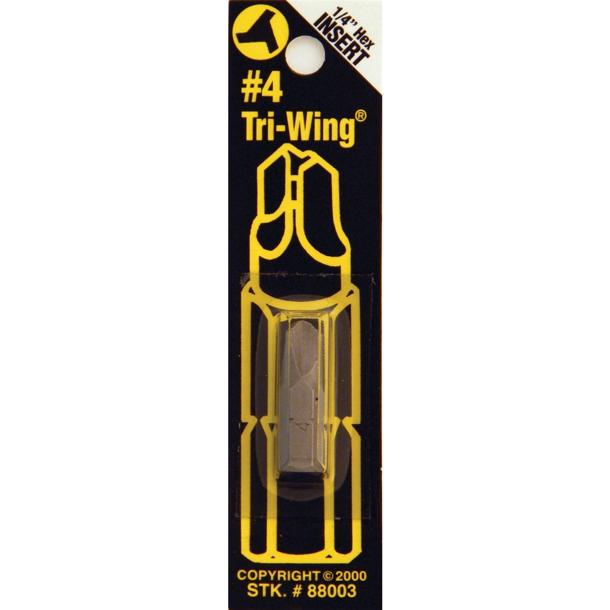 Best Way Tools #4 Tri Wing Security 1 In. 1/4 In. Hex Screwdriver Bit