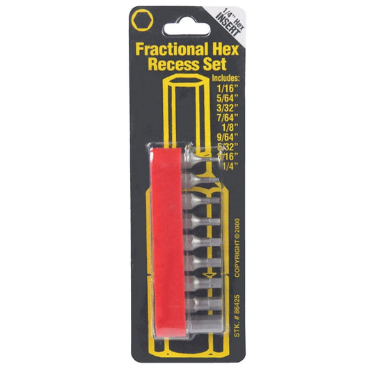 Best Way Tools 9-Piece Hex Fractional Insert Screwdriver Bit Set