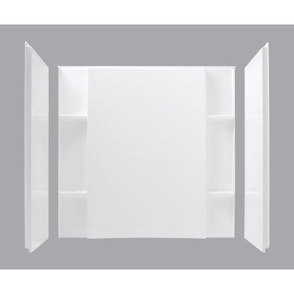 Sterling 3-Piece 48 In. W. x 55-1/8 In. H. x 36 In. D. White Shower Wall Set