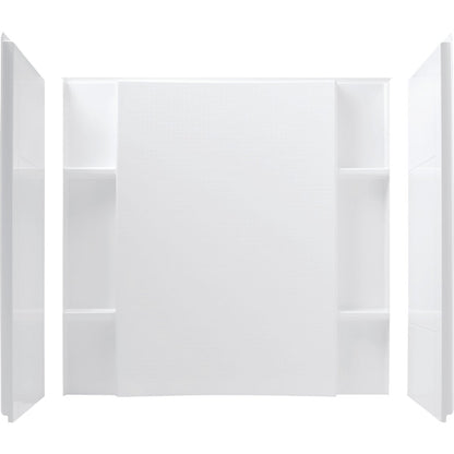 Sterling 3-Piece 60 In. W. x 74-1/2 In. H. x 36 In. D. White Shower Wall Set