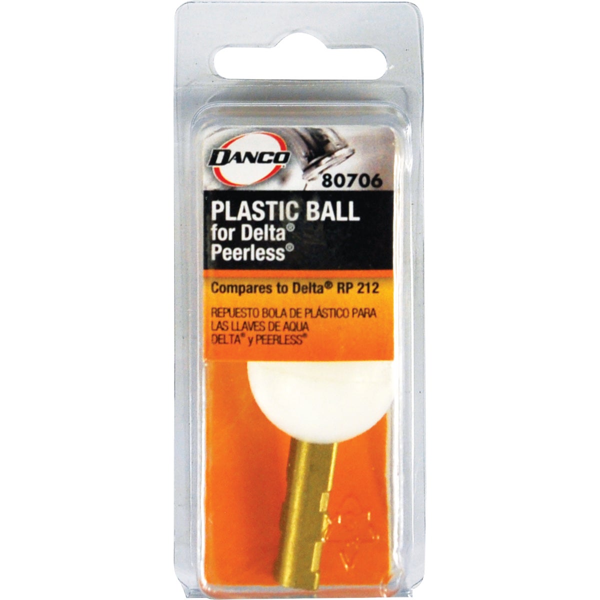 Danco No. 212 Plastic Ball Replacement for Delta/Peerless Single-Handle Faucet