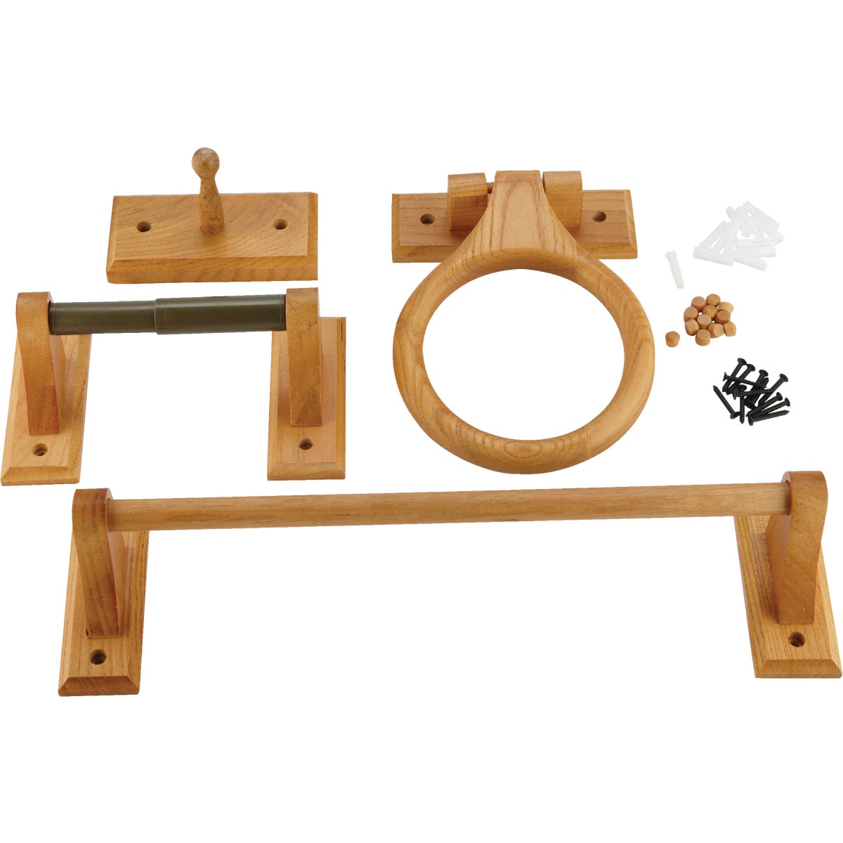 Home Impressions Medium Oak Bath Accessory Kit