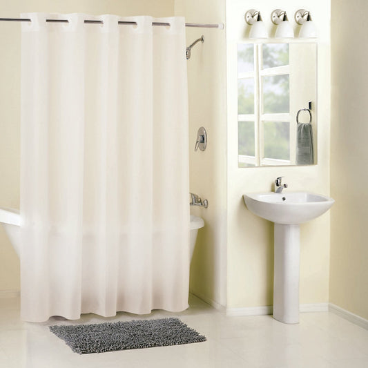 Surefit 71 In. x 74 In. Frost Hookless Shower Curtain with Liner