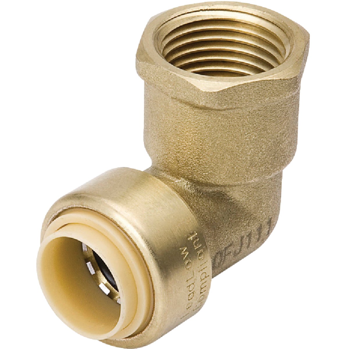 ProLine 1/2 In. PF x 1/2 In. FPT 90 Deg. Push Fit Brass Elbow (1/4 Bend)