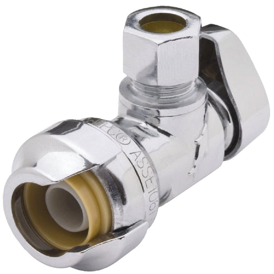 SharkBite 1/2 In. SB X 3/8 In. OD Quick Connect Angle Valve