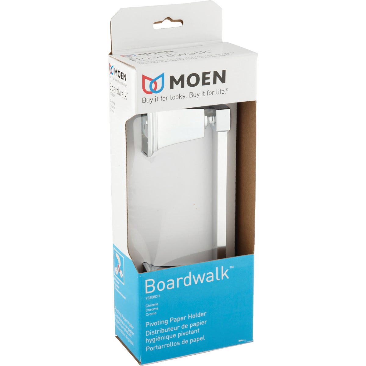 Moen Boardwalk Chrome Wall Mount Toilet Paper Holder