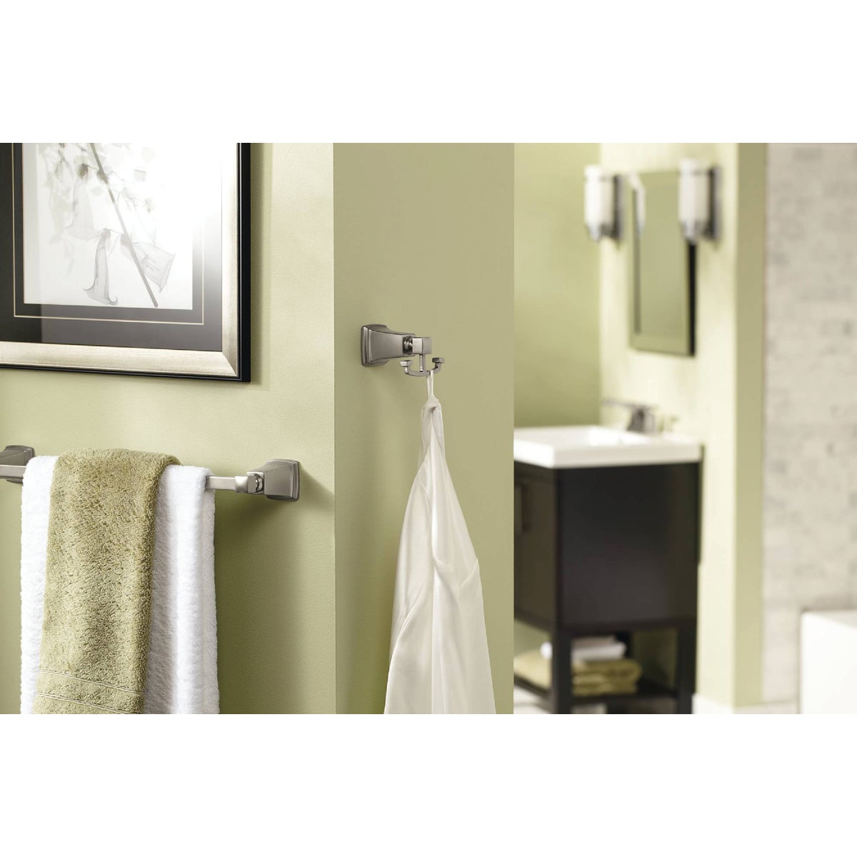 Moen Brushed Nickel Double Robe Hook