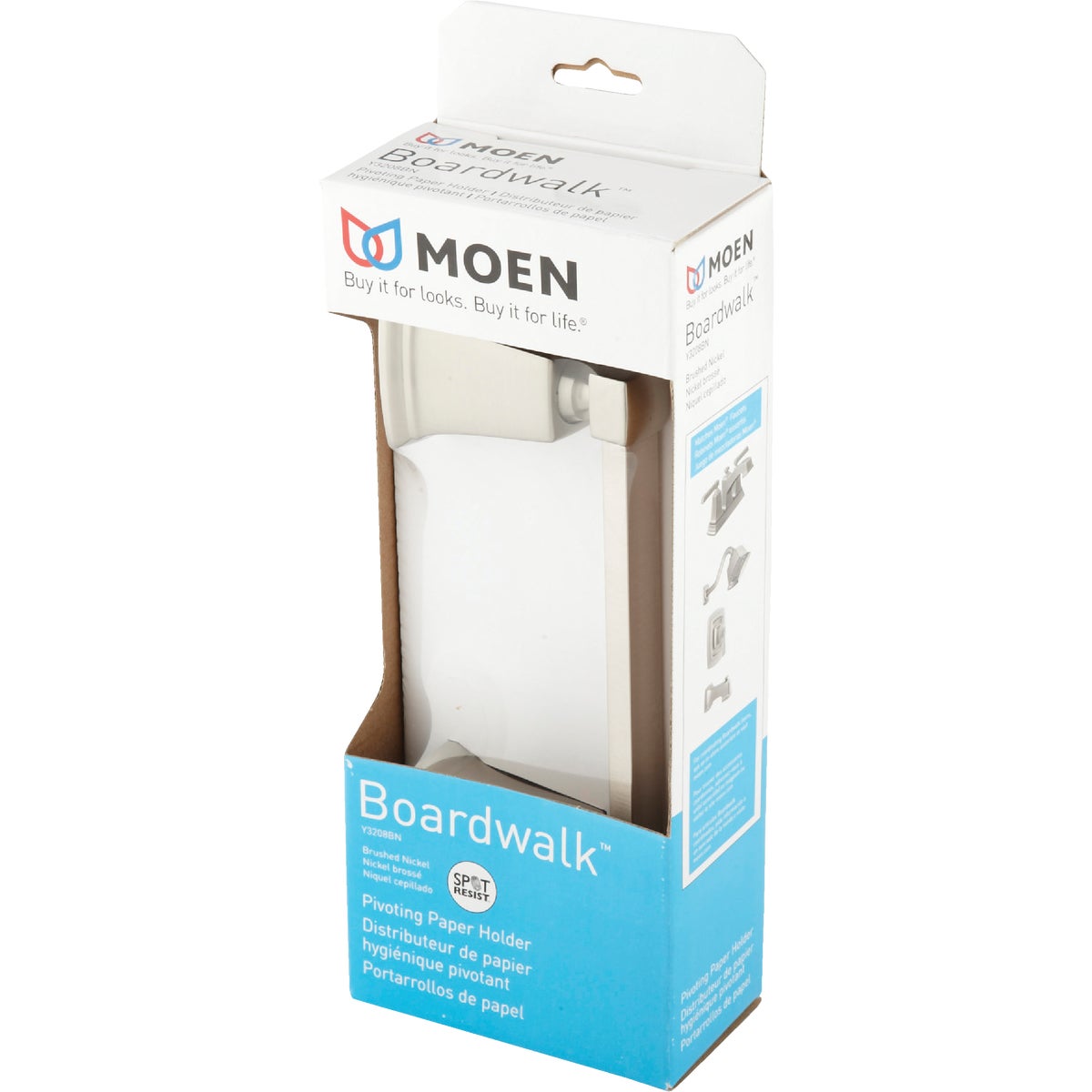 Moen Boardwalk Brushed Nickel Wall Mount Toilet Paper Holder