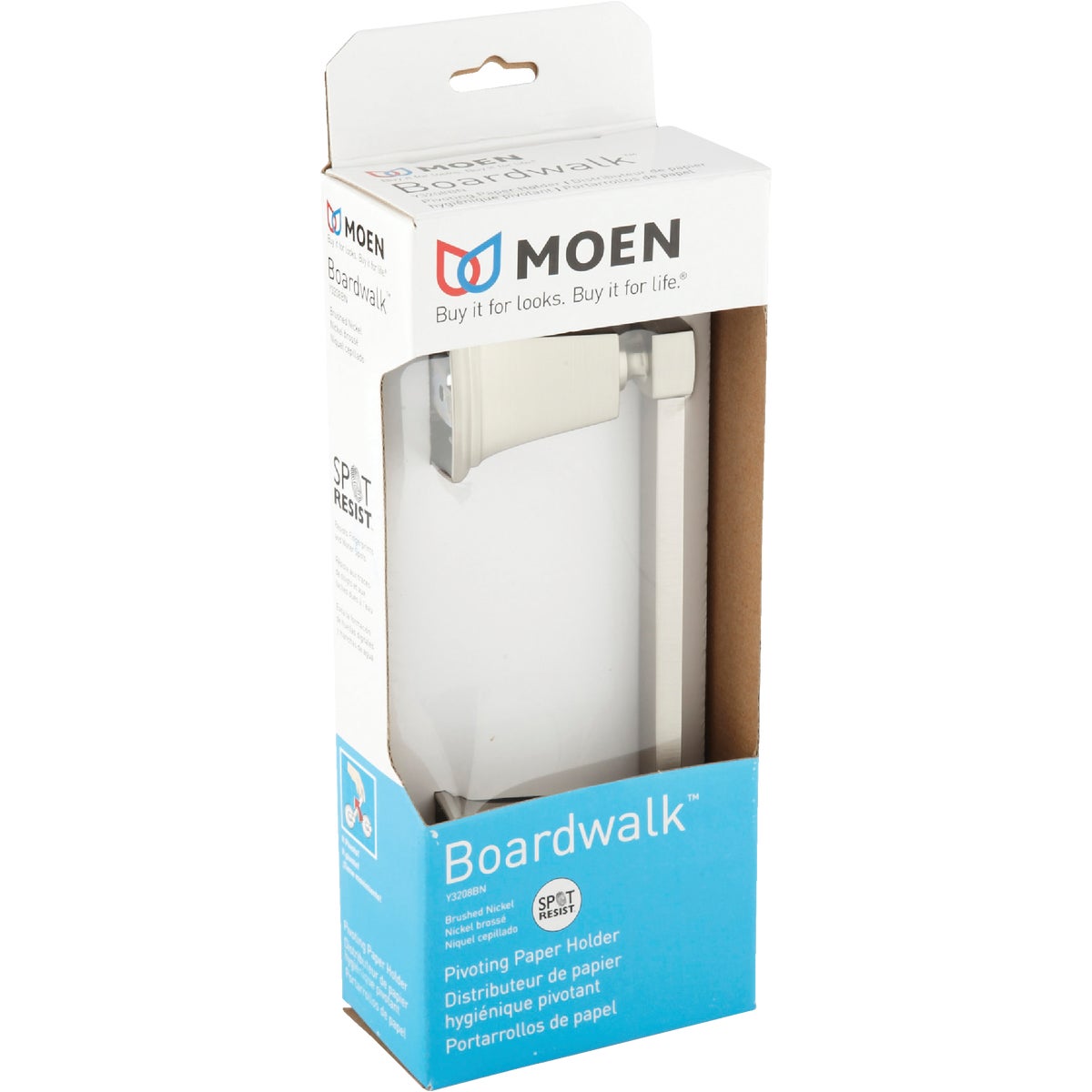 Moen Boardwalk Brushed Nickel Wall Mount Toilet Paper Holder