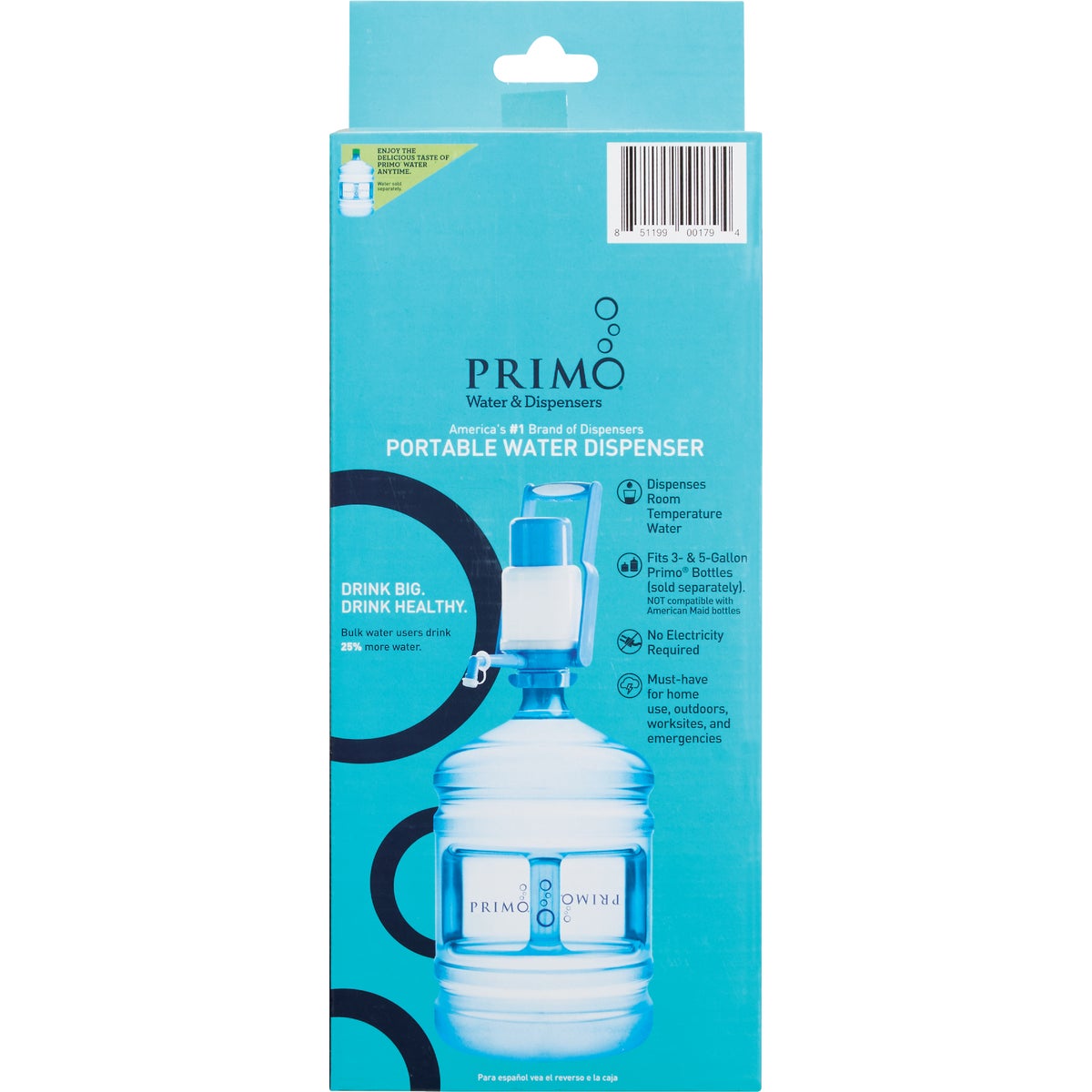 Primo Manual Water Bottle Pump with Handle