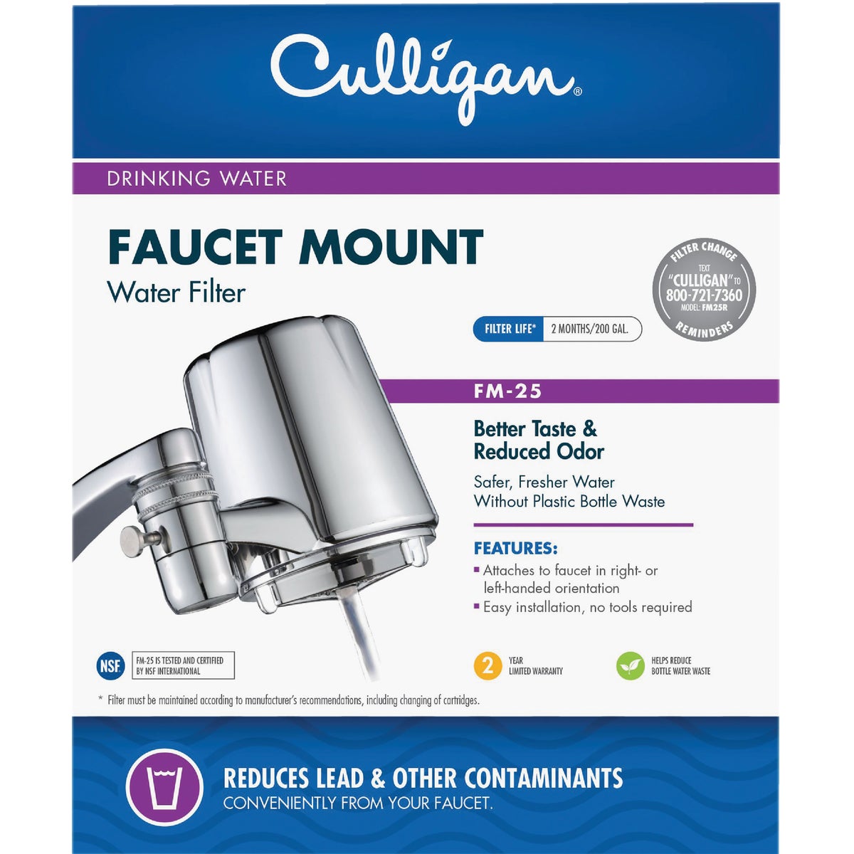 Culligan On-Tap Faucet Mount Water Filter