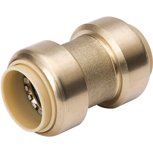 ProLine 1 In. x 1 In. Brass Push Fit Coupling