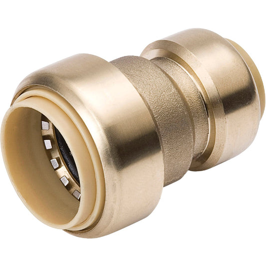 ProLine 1 In. x 3/4 In. Brass Push Fit Coupling