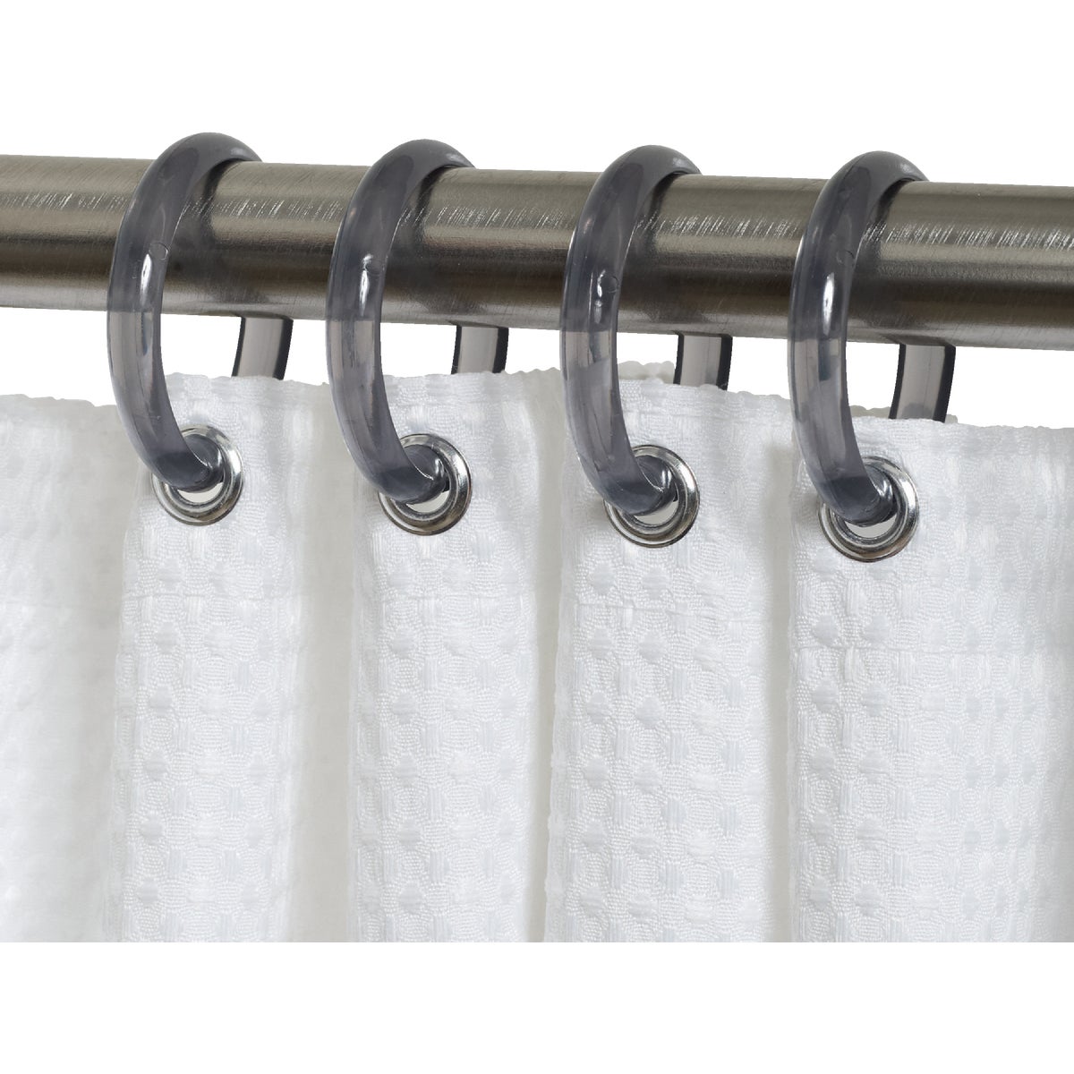 Zenith Zenna Home Chrome Plastic Shower Curtain Ring (12 Count)