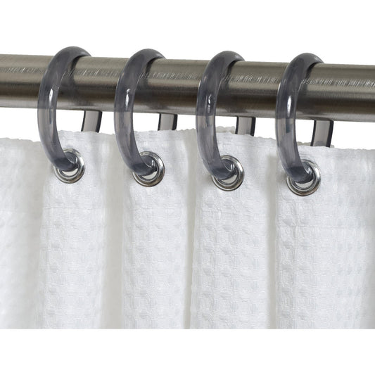 Zenith Zenna Home Chrome Plastic Shower Curtain Ring (12 Count)