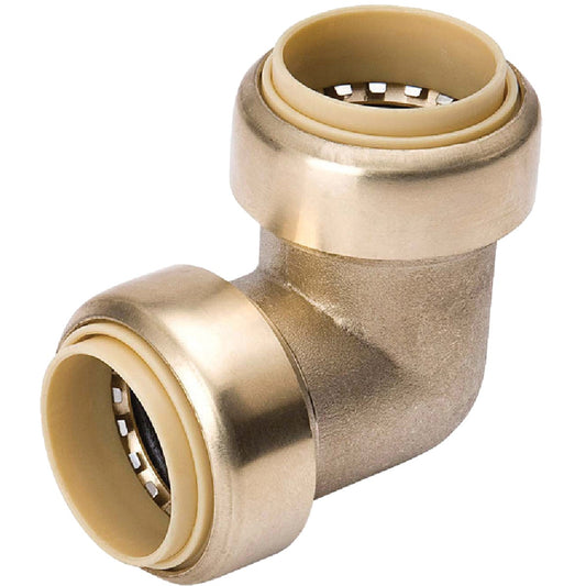 ProLine 1 In. PFx 1 In. PF 90 Deg. Push Fit Brass Elbow (1/4 Bend)