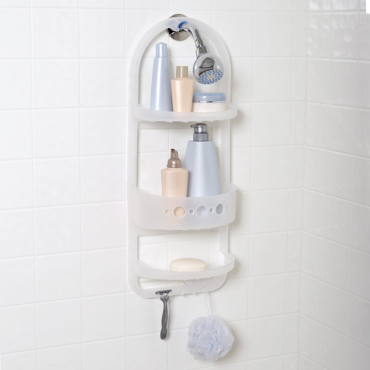 Zenith Zenna Home Plastic 10-1/4 In. x 26-1/4 In. Shower Caddy