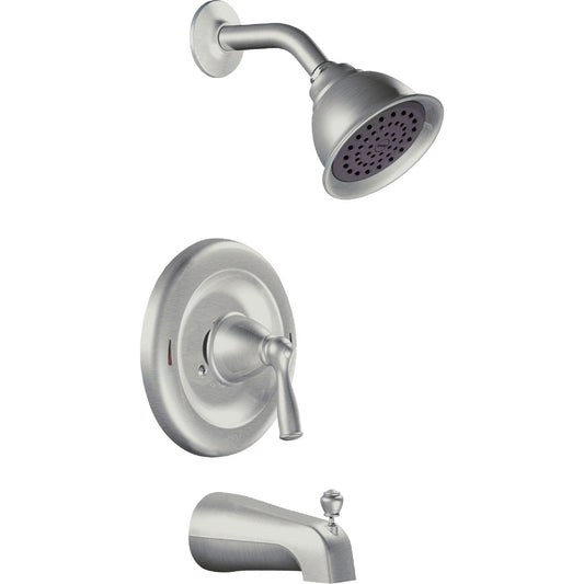 Moen Brushed Nickel 1-Handle Lever Tub and Shower Faucet