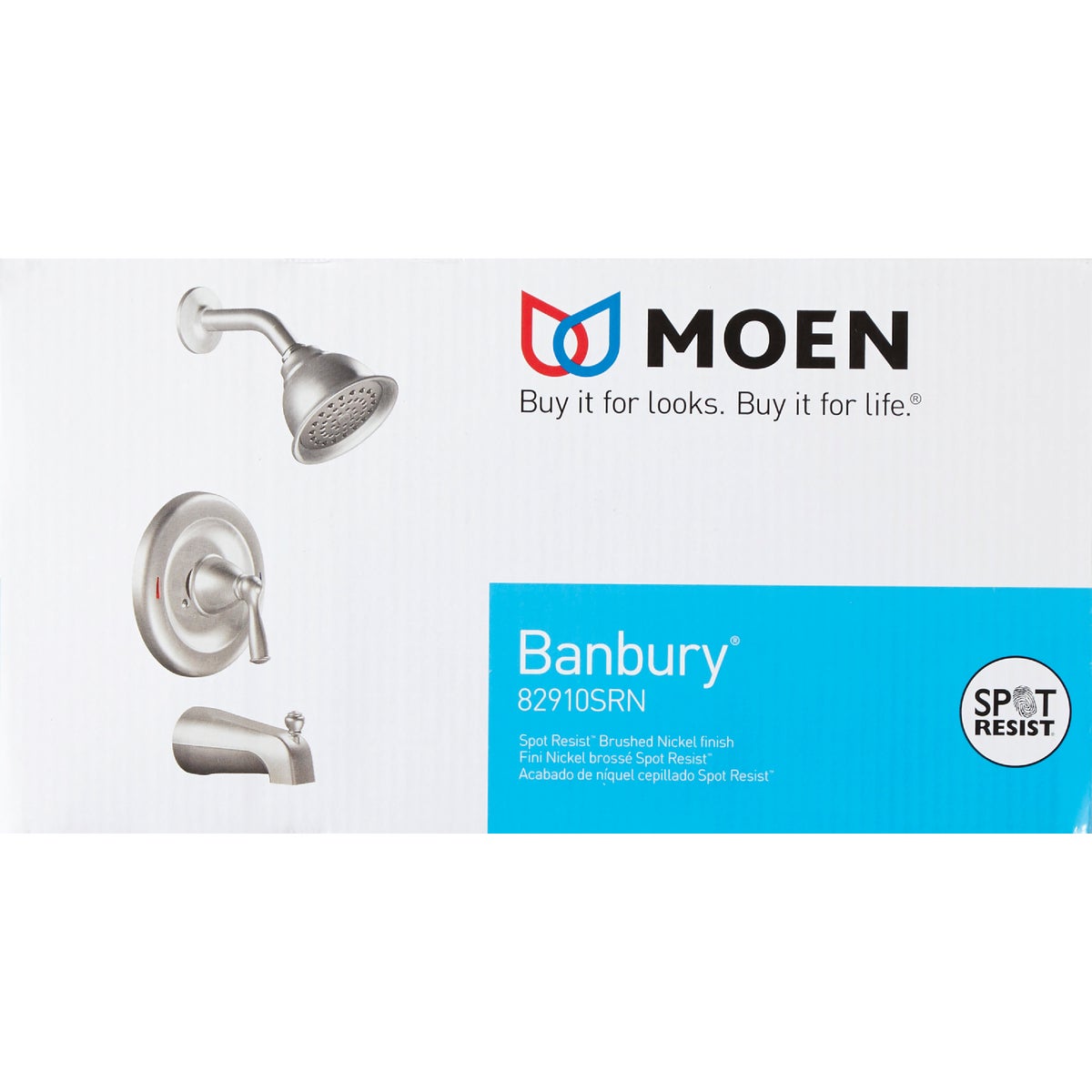 Moen Brushed Nickel 1-Handle Lever Tub and Shower Faucet