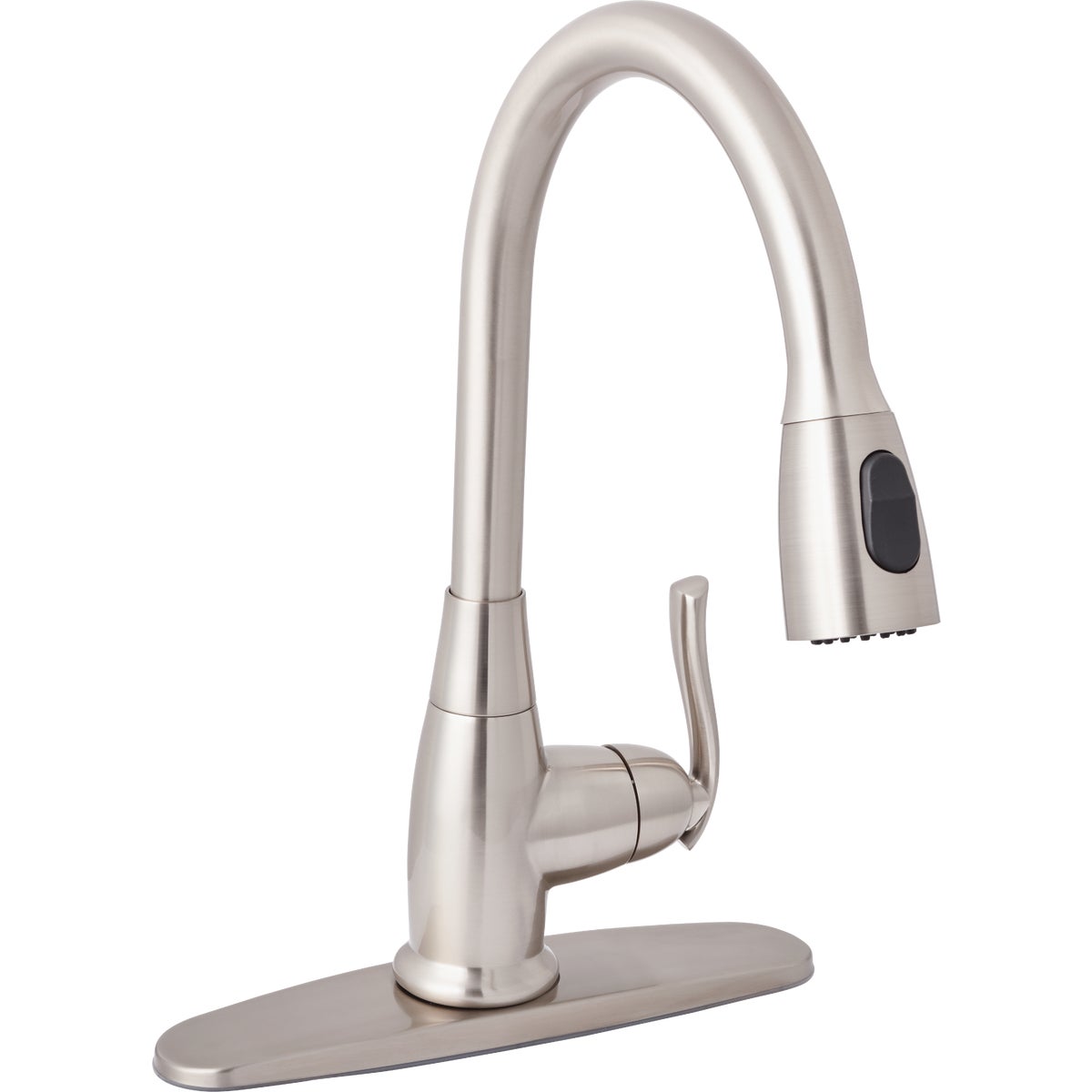 Home Impressions Single Handle Lever Pull-Down Kitchen Faucet, Brushed Nickel