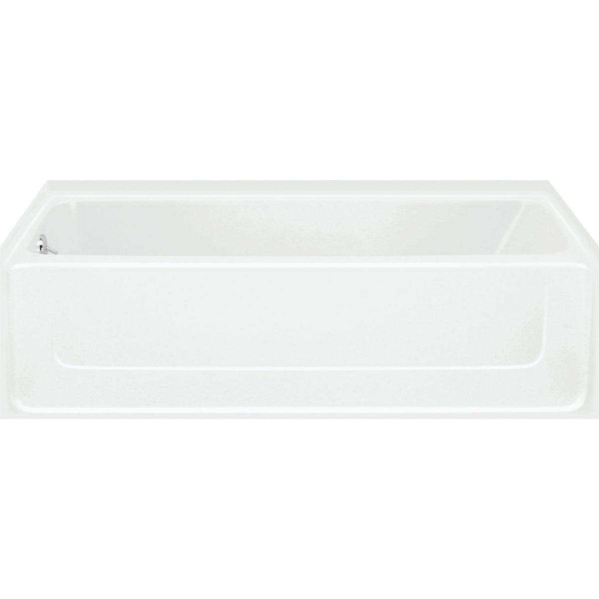 Sterling All Pro 60 In. L x 30 In. W x 15 In. D Left Drain Bathtub in White