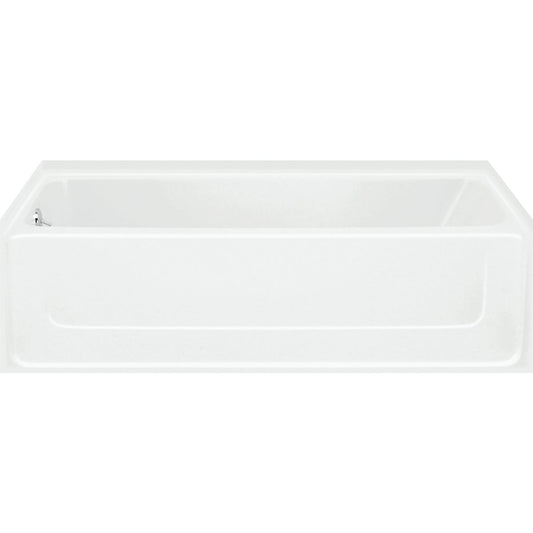 Sterling All Pro 60 In. L x 30 In. W x 15 In. D Left Drain Bathtub in White