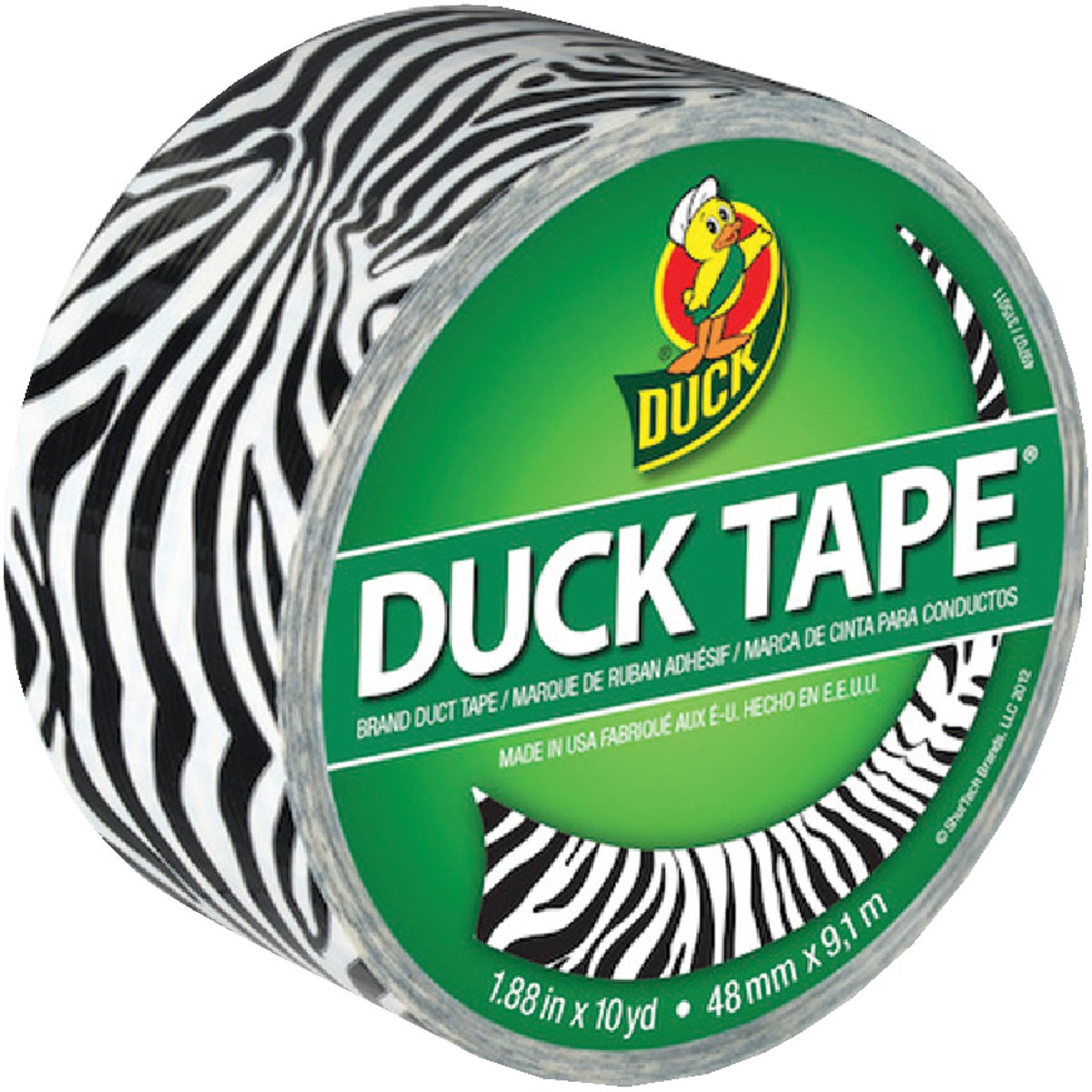 Duck Tape 1.88 In. x 10 Yd. Printed Duct Tape, Zebra