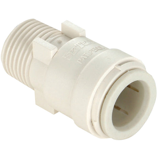 Watts 1/2 In. CTS x 3/8 In. MPT Quick Connect Plastic Connector