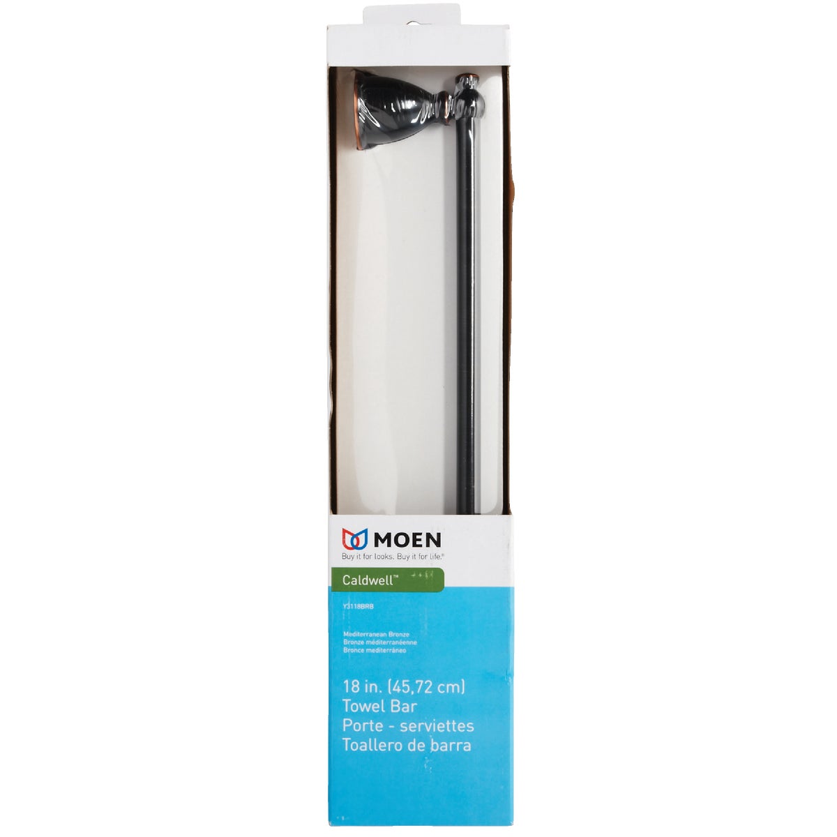 Moen Caldwell 18 In. Medium Bronze Towel Bar