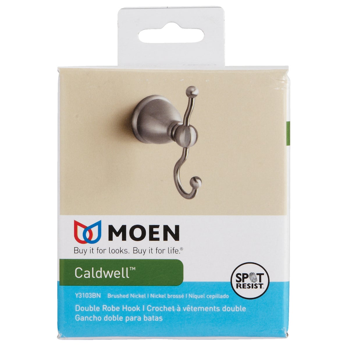 Moen Brushed Nickel Single Robe Hook