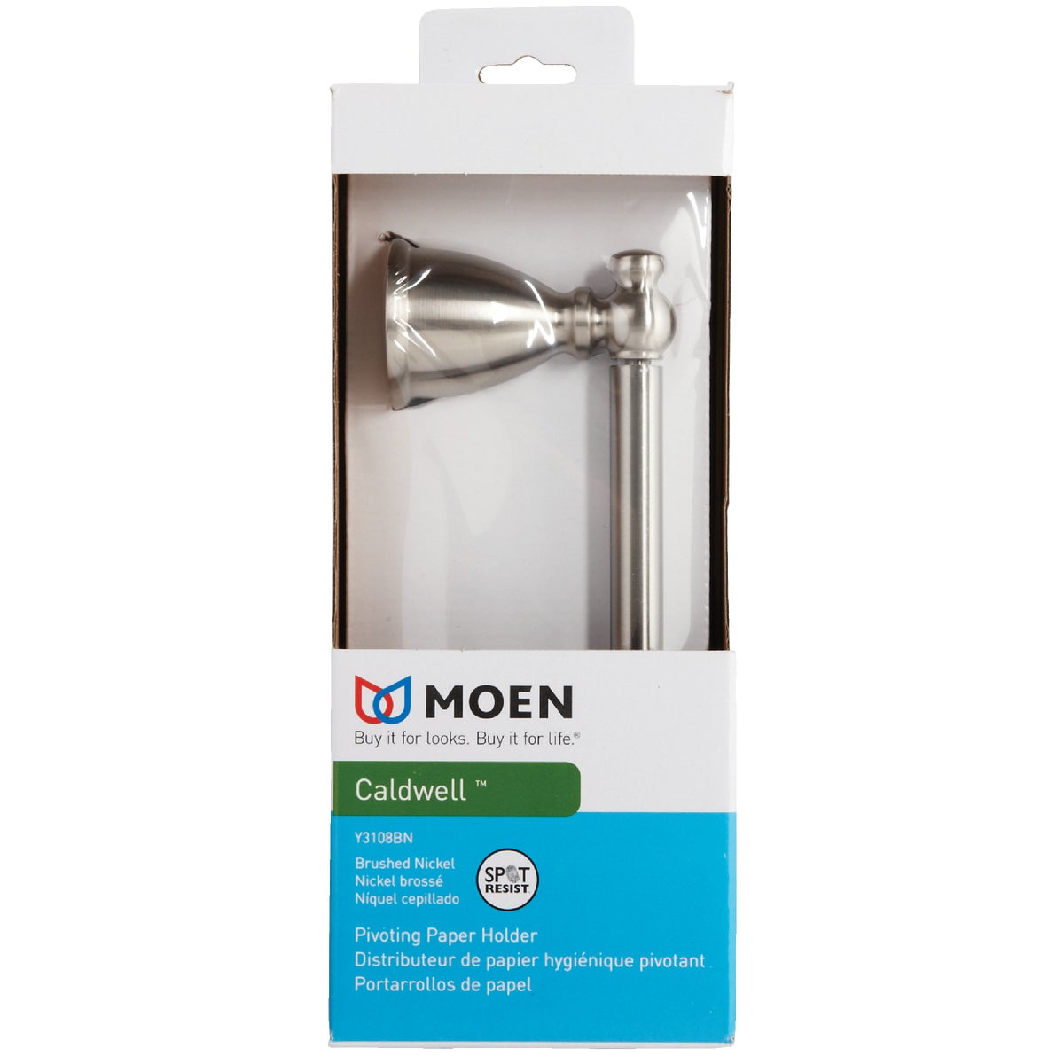 Moen Caldwell Brushed Nickel Wall Mount Toilet Paper Holder