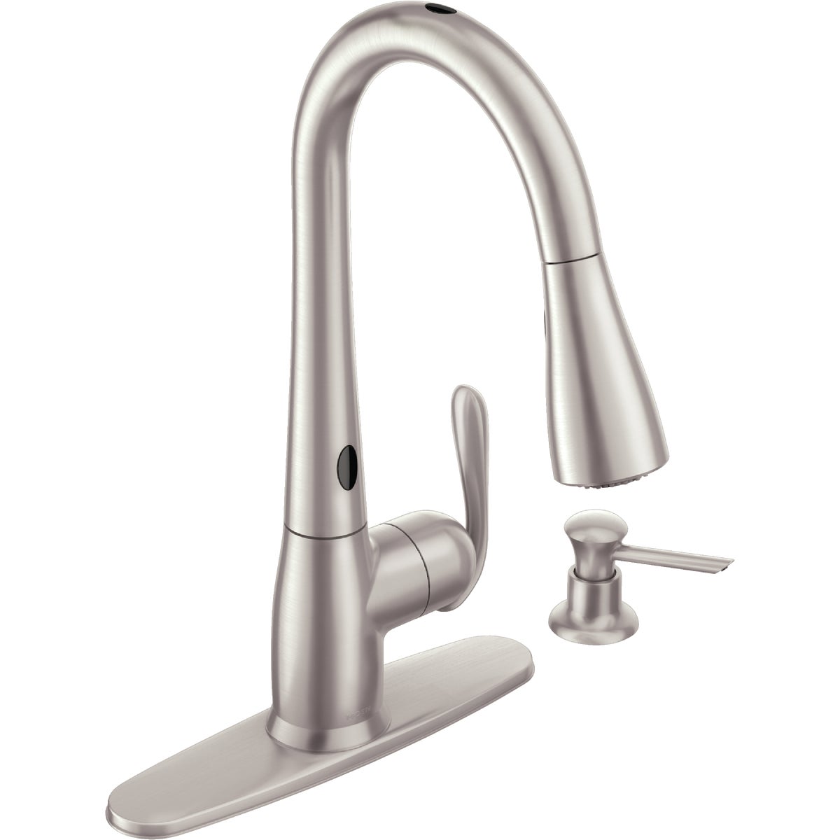 Moen Hayesfield Single Handle Lever Pull-Down Kitchen Faucet with Motion Sense, Stainless