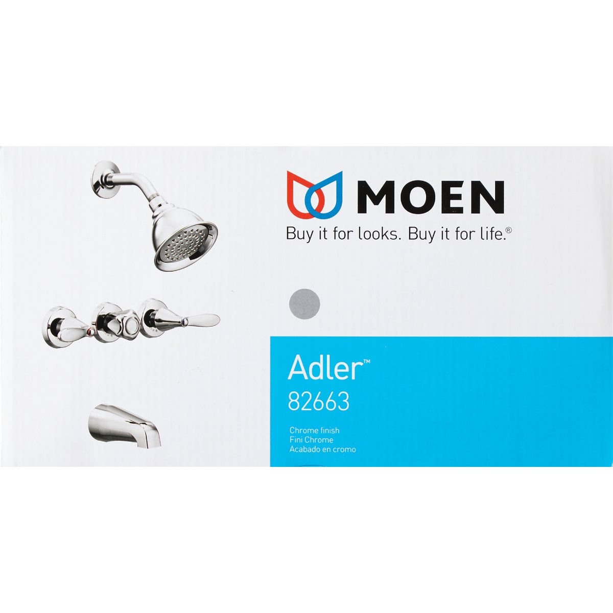 Moen Chrome 3-Handle Lever Tub and Shower Faucet